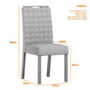 Ver imagem 7 de Conjunto Mesa de Jantar 1,20m Tampo em Vidro + 4 Cadeiras Cor:off White com Freijó