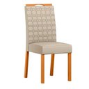 Ver imagem 6 de Conjunto Mesa de Jantar 1,20m Tampo em Vidro + 4 Cadeiras Cor:off White com Freijó