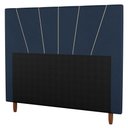 Ver imagem 1 de Cabeceira Casal King Size 195cm Veludo Azul