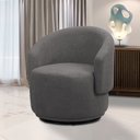 Ver imagem 2 de Poltrona Decorativa Orgânica Névoa Bouclê Cinza Escuro E03 - D’Rossi