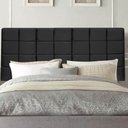 Ver imagem 1 de Painel Estofado Luxo Clara 90cm Solteiro para Cama Box Suede Preto - Gat Magazine
