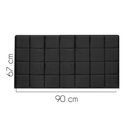 Ver imagem 2 de Painel Estofado Luxo Clara 90cm Solteiro para Cama Box Suede Preto - Gat Magazine