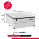 Ver imagem 4 de Cama Box Viúva + Colchão Comfort Class Pillow Top 128x188 Branco/suede Branco