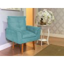 Ver imagem 2 de Kit 02 Poltronas Opala 1 Puff Opala Varias Cores Suede Bela-móveis:azul Turquesa