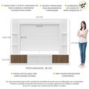 Ver imagem 3 de Estante com Suporte para TV até 65" Multimóveis Oslo FG3386 Branca/Madeirada