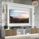 Ver imagem 2 de Estante com Suporte para TV até 65" Multimóveis Oslo FG3386 Branca/Madeirada