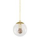 Ver imagem 4 de Pendente Ouro C/ Globo de Vidro Cristal de 14cm + Led 2w