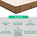 Ver imagem 2 de Cama Box Baú Casal e Colchão Madrid Molas V-store Cor:marrom