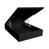 Cama Box Baú Inteiriço Solteirão Premium 110x188x040 Corino Preto - Corino Preto - 1