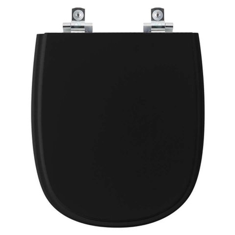 Assento Sanitário Soft Close Donna Preto para Vaso Santamarina