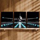 Ver imagem 3 de Kit 3 Quadro Decorativo Avião Aviação Aeronave Pista Luxo 40x28cm