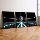 Ver imagem 2 de Kit 3 Quadro Decorativo Avião Aviação Aeronave Pista Luxo 40x28cm