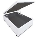 Ver imagem 2 de Cama Box Baú Solteirão 108x198x040 Inteiriço Premium Corino/Sued Medida Especial - Corino Marrom