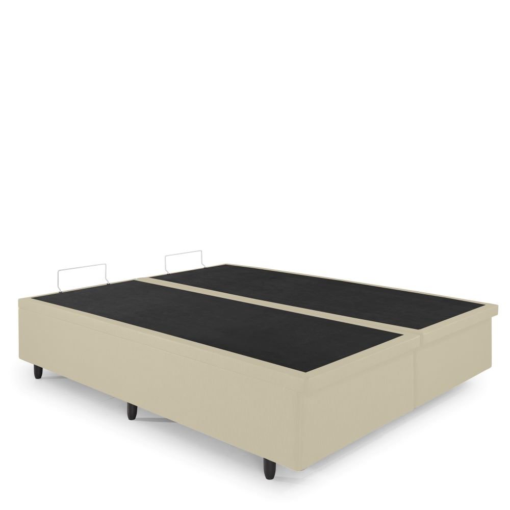 Cama Box com Baú King 193x203 com Pistão a Gás Courino Linho - 8