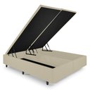 Ver imagem 3 de Cama Box com Baú King 193x203 com Pistão a Gás Courino Linho