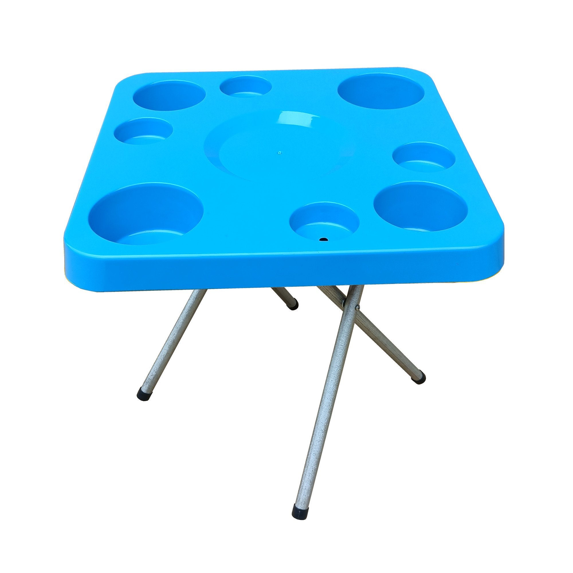 Mesa Dobrável para Petiscos Praia e Camping 44 Cm de Altura:azul - 1