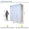 Guarda-roupa 4 Portas 100% Mdf Versátil - 8