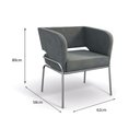 Ver imagem 3 de Poltrona Casal Urbana Deluxe Cinza Claro - Kappesberg