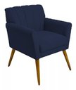 Ver imagem 1 de Poltrona Decorativa Cecília - Azul Marinho