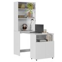 Ver imagem 1 de Mesa Escrivaninha Bancada de Estudos para Quarto Salt Branco Z06 - Mpozenato