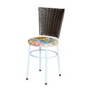 Ver imagem 2 de 6 Cadeiras para Mesa Branca Hawai Marrom Assento Floral:happy Hour