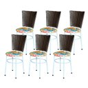Ver imagem 1 de 6 Cadeiras para Mesa Branca Hawai Marrom Assento Floral:happy Hour