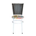 Ver imagem 3 de 6 Cadeiras para Mesa Branca Hawai Marrom Assento Floral:happy Hour