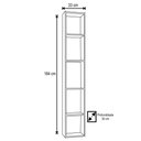 Ver imagem 3 de Livreiro Cássia Multiuso 4 Prateleiras Nichos Castanho - Bela Móveis
