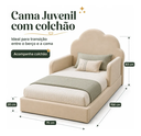 Ver mais imagens de Cama Infantil Nuvem Montessoriana Estofada Design Moderno e Aconchegante com Colchão Bege