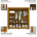 Ver imagem 6 de Guarda-Roupa Casal 3 Portas com 1 Porta Espelho com Pés 100% MDF Roma
