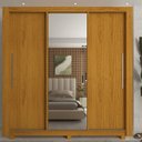 Ver imagem 7 de Guarda-Roupa Casal 3 Portas com 1 Porta Espelho com Pés 100% MDF Roma