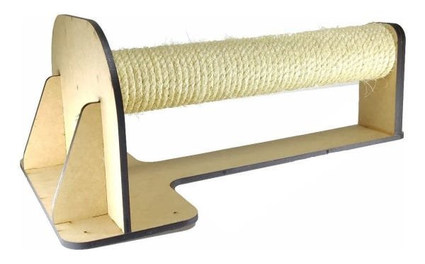 Brinquedo Arranhador Sisal Gato Natural Madeira MDF Parede Sphynx - 2