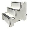 Escada Rampa Antiderrapante Pet Cachorro Gato Mdf 3 Degraus Cor Branca - 1