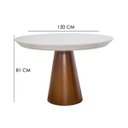 Ver imagem 5 de Conjunto Mesa Sala Jantar Laqueada Redonda 1.20 Mt com 4 Cadeiras de Madeira Design Ferrugine