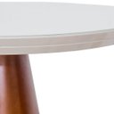 Ver imagem 4 de Conjunto Mesa Sala Jantar Laqueada Redonda 1.20 Mt com 4 Cadeiras de Madeira Design Ferrugine