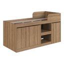 Ver imagem 2 de Cama de Solteiro Alta com Escrivaninha e 2 Portas para Colchão 188x78cm Multimóveis Cr40149 Mel