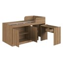 Ver imagem 3 de Cama de Solteiro Alta com Escrivaninha e 2 Portas para Colchão 188x78cm Multimóveis Cr40149 Mel