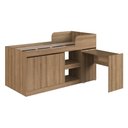 Ver imagem 1 de Cama de Solteiro Alta com Escrivaninha e 2 Portas para Colchão 188x78cm Multimóveis Cr40149 Mel