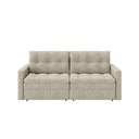 Ver imagem 5 de Sofá Cama 3 Lugares Casal 2,20 Mts Linho Nayla Matrix Cor:linho Grosso Bege