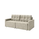 Ver imagem 1 de Sofá Cama 3 Lugares Casal 2,20 Mts Linho Nayla Matrix Cor:linho Grosso Bege