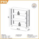 Ver imagem 2 de Estante para Livros 4 Prateleiras Estilo Industrial em Mdf F23 Freijó Preto Fosco Dalla Costa