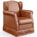 Ver imagem 3 de Poltrona De Amamentação Com Balanço E Puff Elisa P02 Couríssimo Camel - Lyam Decor