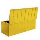 Ver imagem 2 de Calçadeira Baú Recamier Solteiro 100CM Kiara Suede Amarelo - D A DECOR