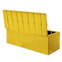 Ver imagem 3 de Calçadeira Baú Recamier Solteiro 100CM Kiara Suede Amarelo - D A DECOR