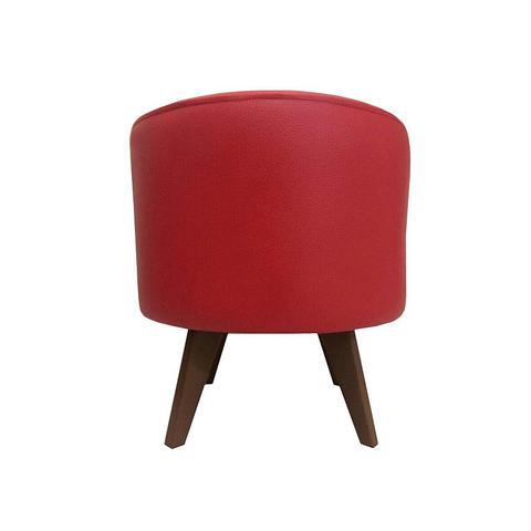 Puff Pé Palito Redondo Não É Segredo Courvin Vermelho 40x45
