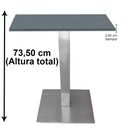 Ver imagem 5 de Mesa Quadrada Alpha Inox Prata 73,50 Cm (altura) Tampo Mdp Quadrado 80 Cm Grafito (larg)