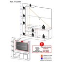 Ver imagem 4 de Estante com 3 Leds para TV até 55" Multimóveis Dallas FG3399 Madeirada/Preta