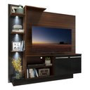Ver imagem 1 de Estante com 3 Leds para TV até 55" Multimóveis Dallas FG3399 Madeirada/Preta