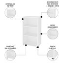Ver imagem 5 de Mesa Escrivaninha em L Link e Estante Livreiro 45x81cm Lean A06 Branco - Mpozenato