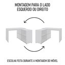 Ver imagem 6 de Mesa Escrivaninha em L Link e Estante Livreiro 45x81cm Lean A06 Branco - Mpozenato